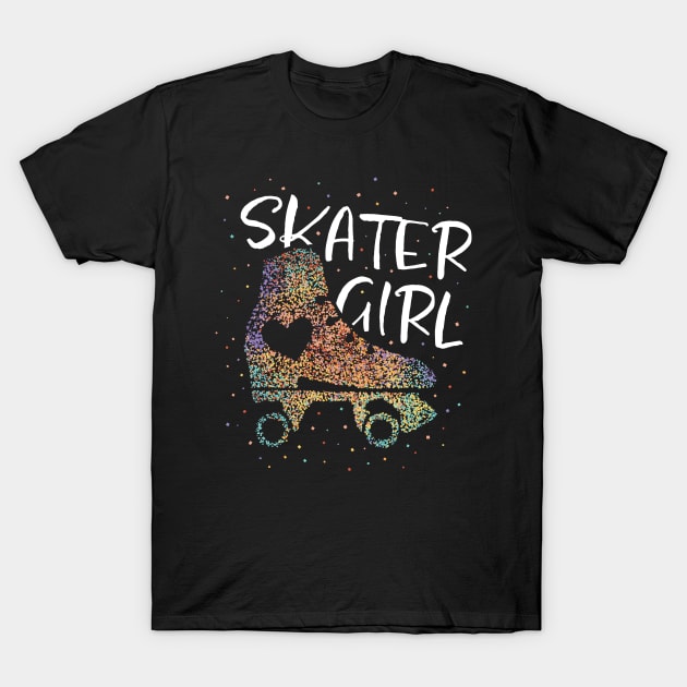 Skater Girl Roller Skates Roller Skating T-Shirt by Kater Karl